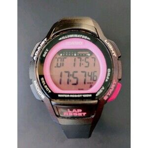 Casio 3469 LWS-1000H 100M Water Resistant 60 Lap Quartz Digital Ladies Watch GUC